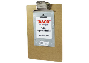 Tabla Baco Clip Madera Tamaño Carta