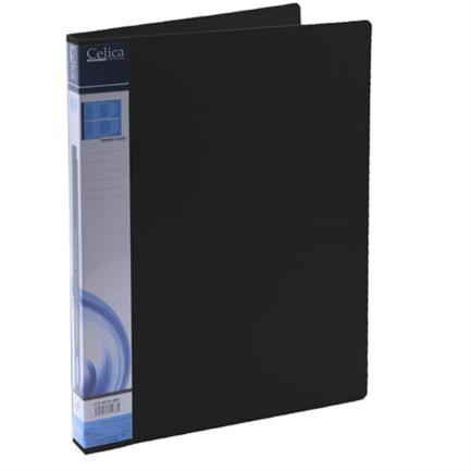 Folder plastico Celica c/broche de palanca carta negro
