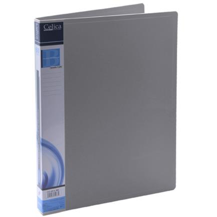 Folder plastico Celica c/broche de palanca carta gris