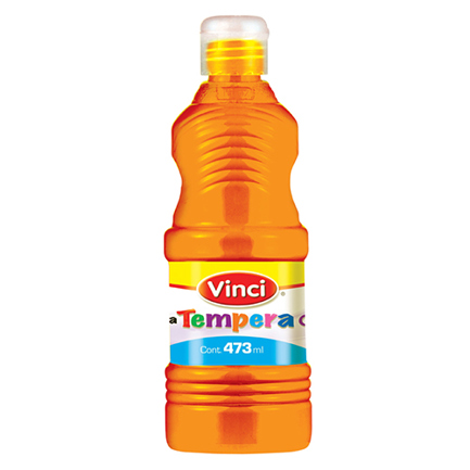 Pintura tempera vinci 473 ml naranja fluorescente