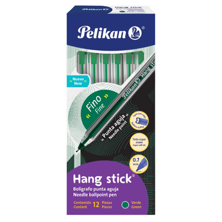 Boligrafo Pelikan Hang Stick Punto Fino 0.7MM Color Verde C/12