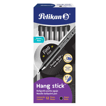Boligrafo Pelikan Hang Stick Punto Fino 0.7MM Color Negro C/12