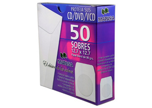 Sobre Mapasa CD 12.7x12.7cm Color Blanco C/50