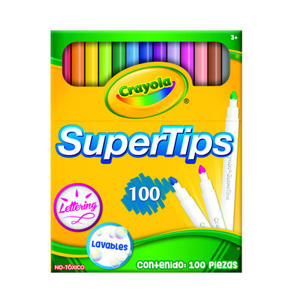 Plumones Crayola SuperTips con 100 piezas