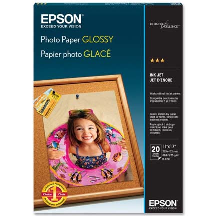 PAPEL EPSON 11"X17"B  FOTOGRAFICO DPI 720 C/20