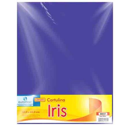 Cartulina Euromac iris azul ultra 50X65CM C10