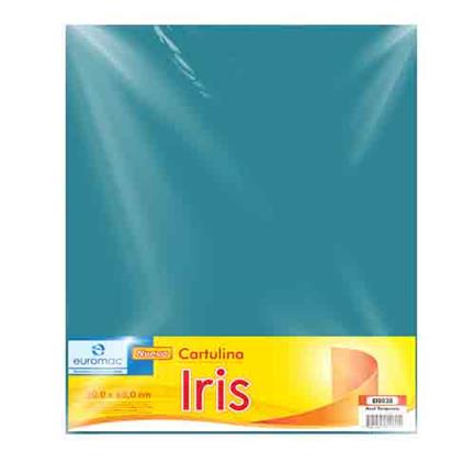 Cartulina Euromac iris azul turq 50X65CM C/10