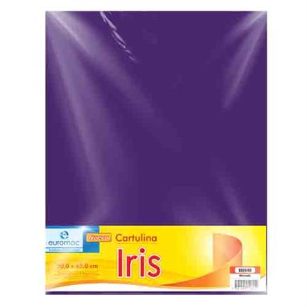 Cartulina Euromac iris morado 50X65CM C/10