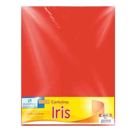 Cartulina Euromac iris rojo 50X65CM C/10