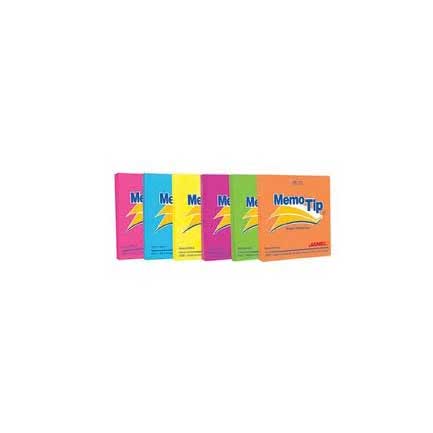 Notas Adhesivas Janel Memo Tip Neon 3X3 100H con 6 Piezas
