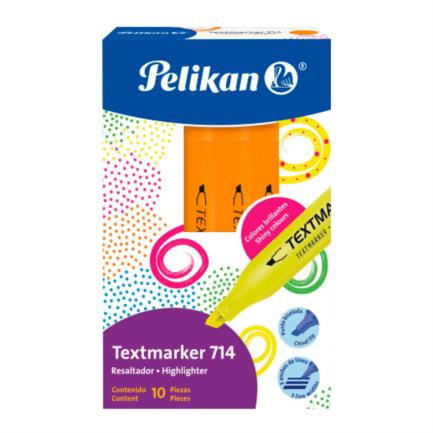Marcatextos Pelikan 714 naranja C/10