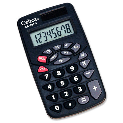 Calculadora Celica bolsillo 8 digitos bat/sol