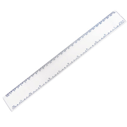 Regla Sablon Cristal Transparente 30cm