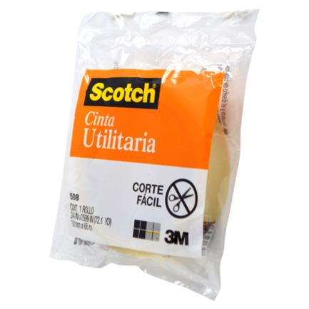 Cinta Scotch 3M 508 12mmx6mm Económica en Bolsa C/8