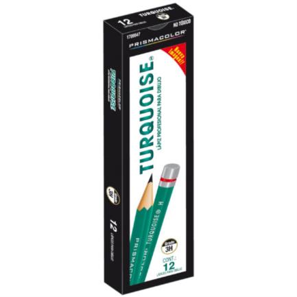 Lápiz Berol Turquoise Grado 3H C/12 Pzas