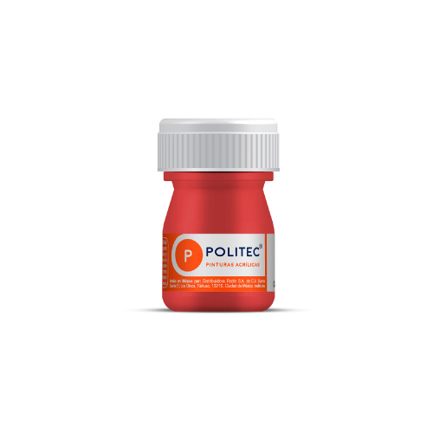 Pintura Acrilica Politec Rojo 20 ml No 314 caja c/12 piezas