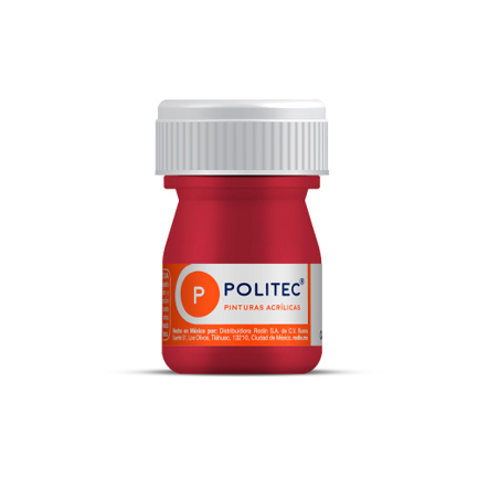Pintura Acrilica Politec Rojo Toluidino 20 ml No 309 caja c/12 piezas