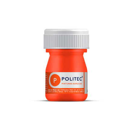 Pintura Acrilica Politec Coral 20ml No 344 caja c/12 piezas