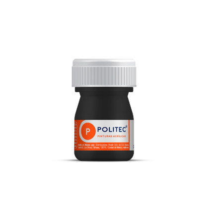 Pintura Acrilica Politec Negro Intenso 20 ml No 302 caja c/12 piezas