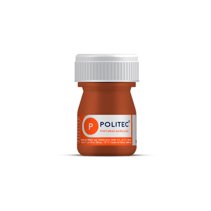 Pintura Acrilica Politec Rojo Oxido 20 ml No 305 caja c/12 piezas