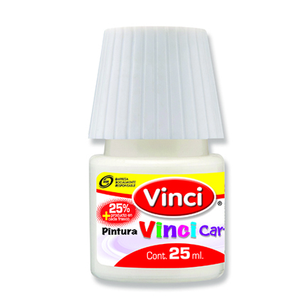 Pintura Cartel Vinci 25 ml Blanco para Letreros #72 Caja c/10 piezas