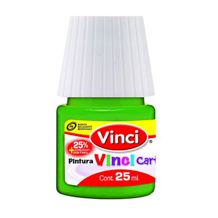 Pintura Cartel Vinci 25 Ml Verde Amarillento #62 Caja c/10 Piezas