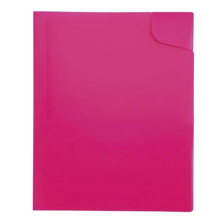 Folder OXFORD Plástico 4 Bolsas Internas Color Rosa C/25 Piezas