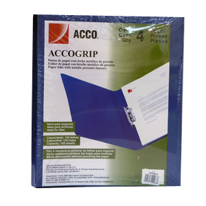 CARPETA ACCO GRIP T3 SH-973 OFICIO AZUL OBSCURO C/4