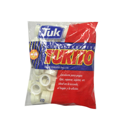 Cinta Tuk adhesiva transparente tukito 12X2.5 C/120