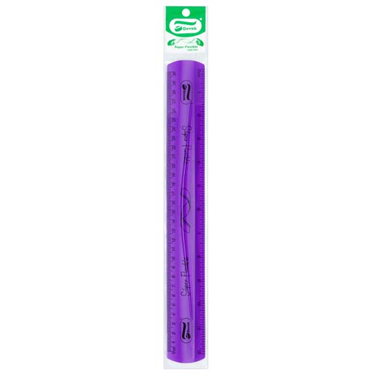 Regla super flxible devek, 30 cm. morado.