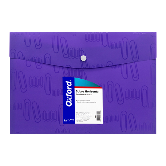 Sobre Porta Documentos Oxford Carta Color Morado