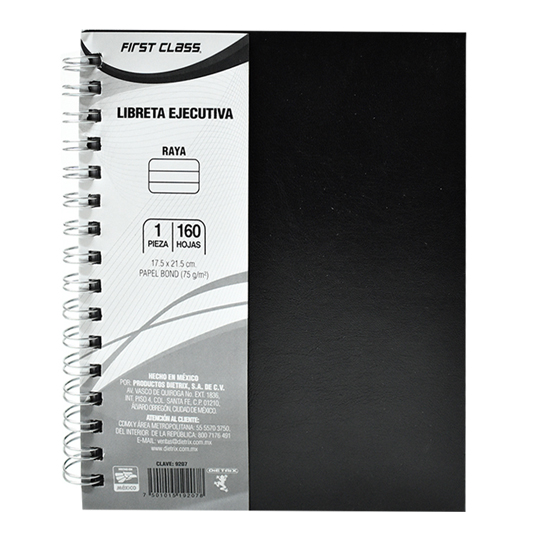 Cuaderno engargolado Dietrix forma francesa 100 hojas 75 gramos raya nutria