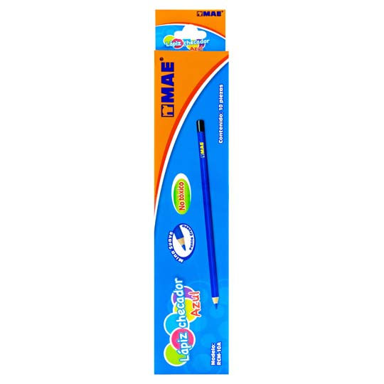 Lapiz Checador Mae Color Azul Caja Con 1