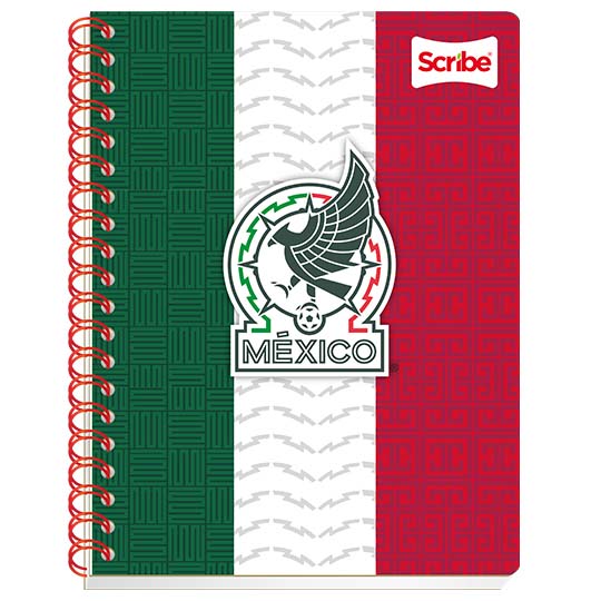 Cuaderno profesional SCRIBE 100 hojas cuadro chico, selección mexicana