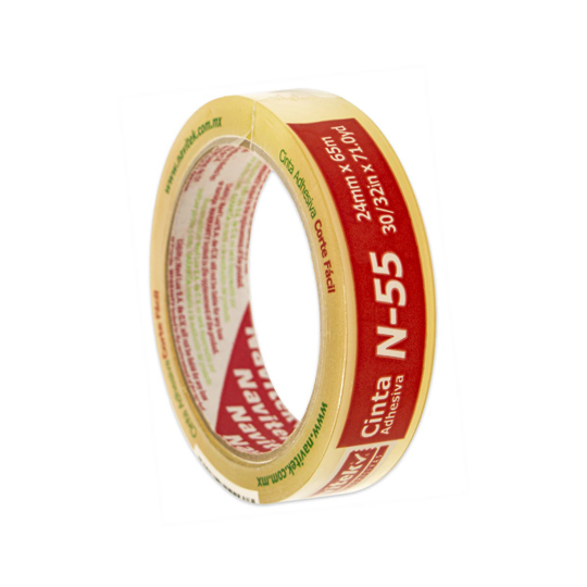 Cinta corte fácil N55 Navitek transparente 24 mm x 65 m uso escolar/oficina