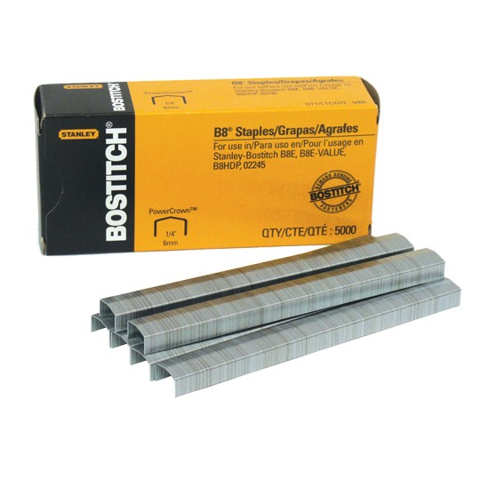 Grapa de Corona B8 1/4. Caja con 5000 Grapas.