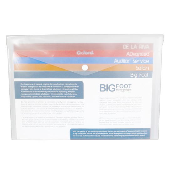 Sobre porta documentos horizontal Oxfordoficio color blanco 1 pza