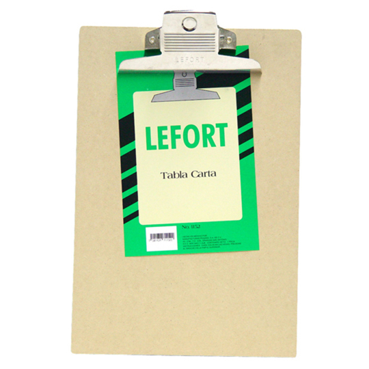 Tabla Fibracel Lefort Con Clip Metálicot
