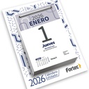 Calendario Exfoliador Fortec 2026 de 9.5x 13.5 cm
