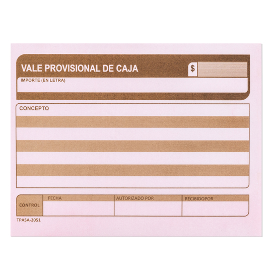 Vale provisional de caja Pinos Altos blíster con 3 blocks