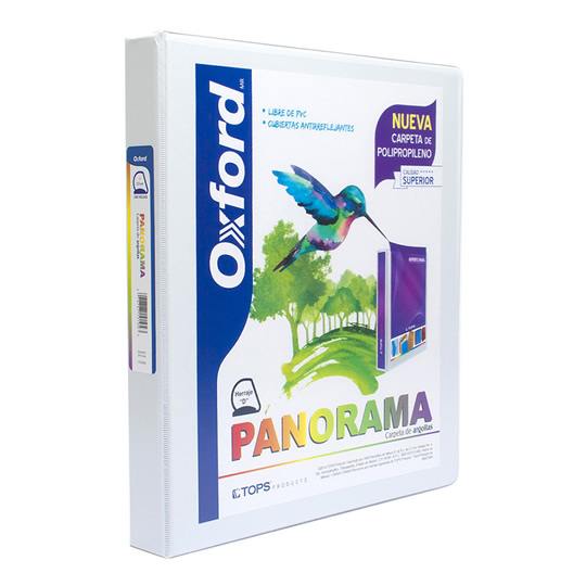 Carpeta Panorámica Oxford Carta Blanca Herraje de 1 Pulgada "D"