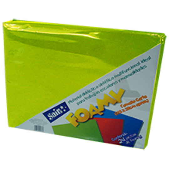 Foamy Saira Tamaño Carta  Verde Limon 24