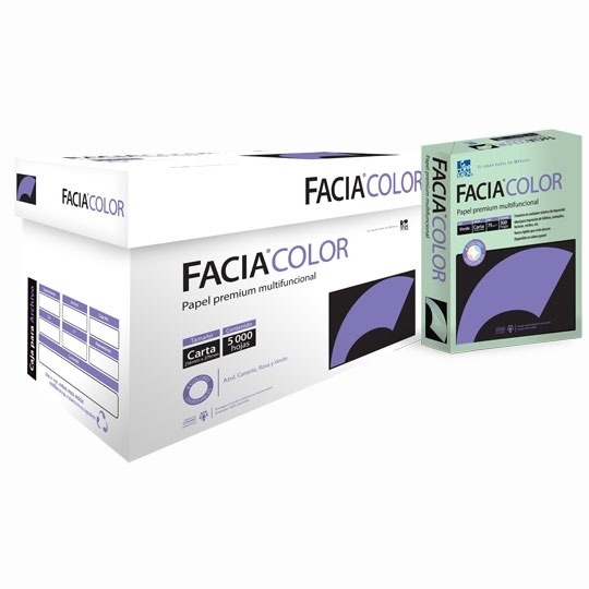 Caja de Papel Bond Facia Color Tamaño Carta Color Verde 75gr.
