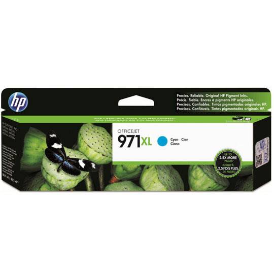 Cartucho de tinta cian HP 971xl.
