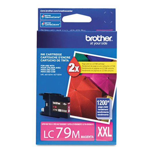 Cartucho brother de tinta magenta LC79M.