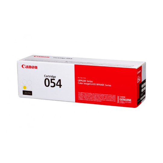 Tóner Canon Cartridge 054, Color Amarillo, Rendimiento de 1200 Páginas. Compati