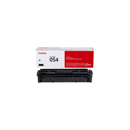 Tóner Canon Cartridge 054, Color Cyan, Rendimiento de 1200 Páginas. Compatible