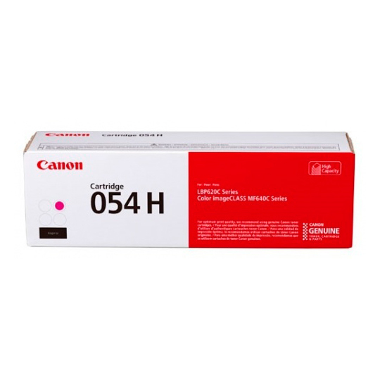 Tóner Canon cartridge 054H alto rendimiento, color magenta, rendimiento de 2300