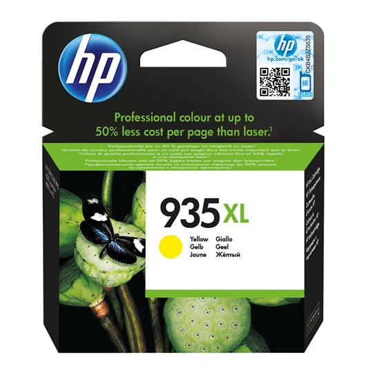 Cartucho de tinta amarilla HP 935xl.