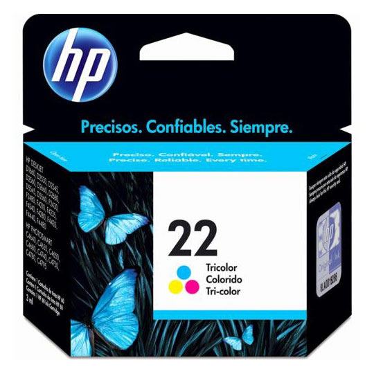 Cartucho de tinta tricolor HP 22.